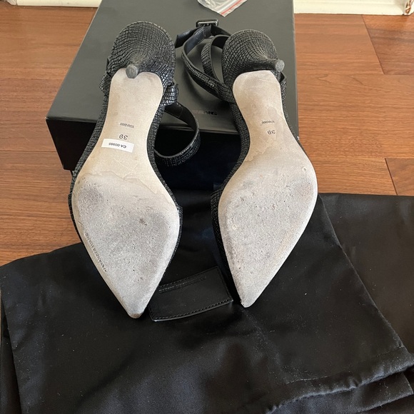 Alexander Wang Lovisa Black Snakeskin Heels - Picture 4 of 5